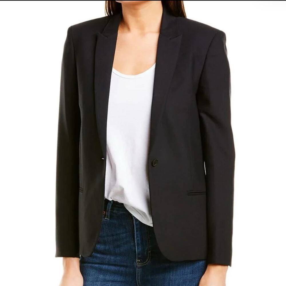 Zadig & Voltaire WILD Strass Rhinestone Black One Button Volta Blazer S 4 36